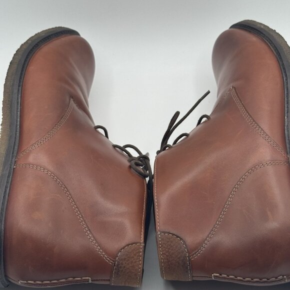 Johnston & Murphy Mens 13 M Copeland Brown Leather Chukka Booties 25-2022 - Picture 9 of 16
